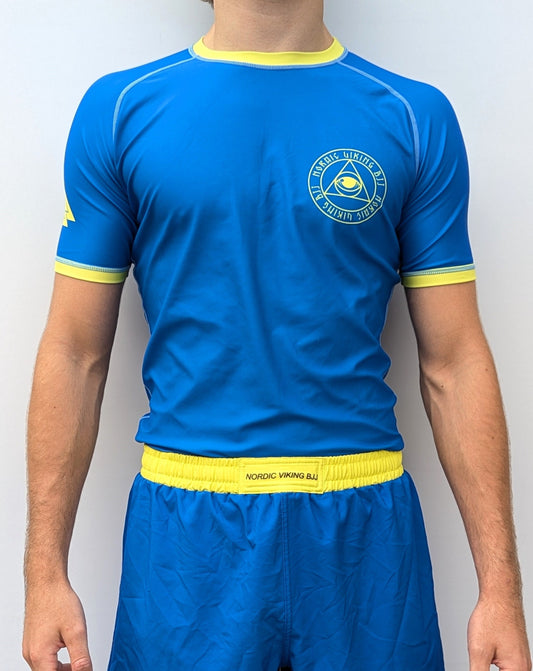 Rashguard Short Sleeve Blue/Yellow